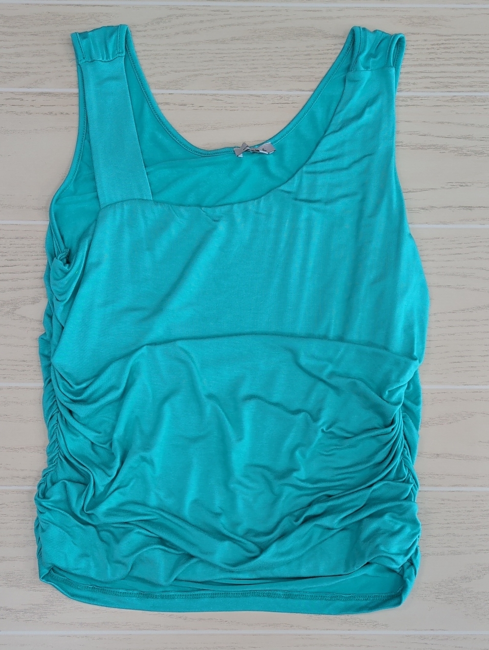 white birch NWT PLUS Teal Sleeveless Tank with Side Ruching